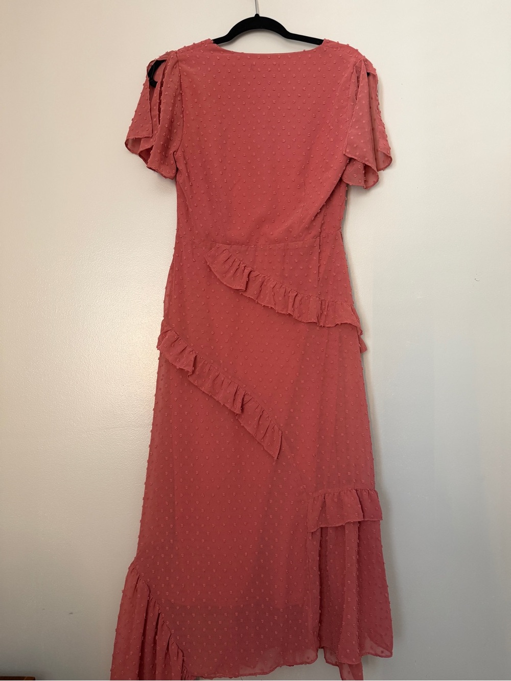 Lulus Pink Assymetrical Midi Dress Size S - Picture 6 of 7